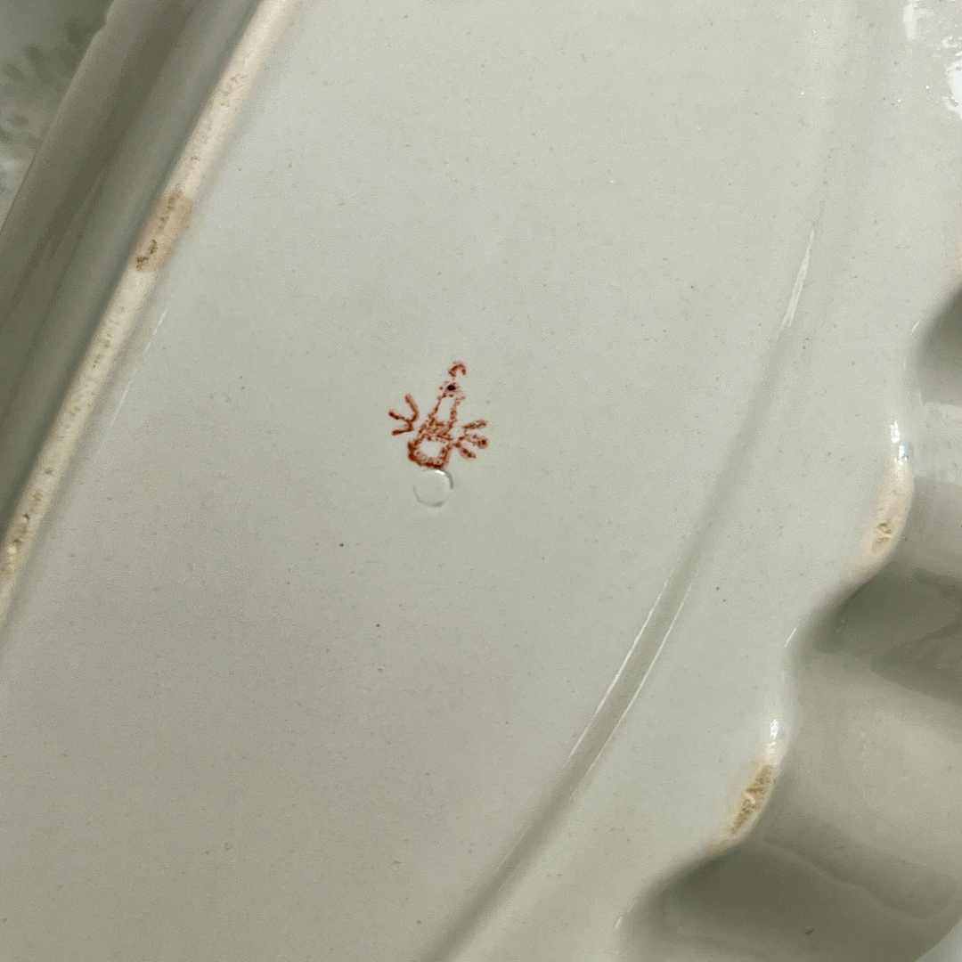 Блюдо необычной формы, фаянс Дружковского ФЗ, красное клеймо, цена за 1шт. Картинка 7